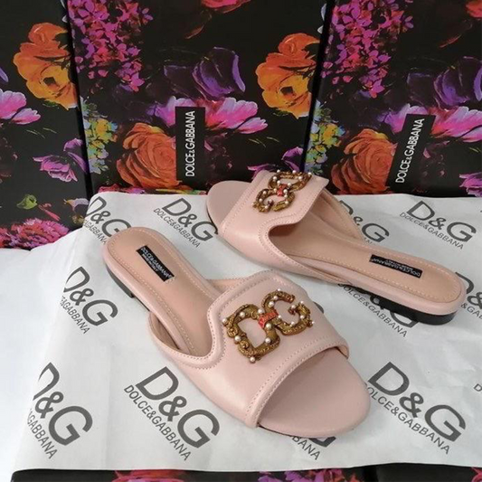 D&G Flat Fancy Slippers