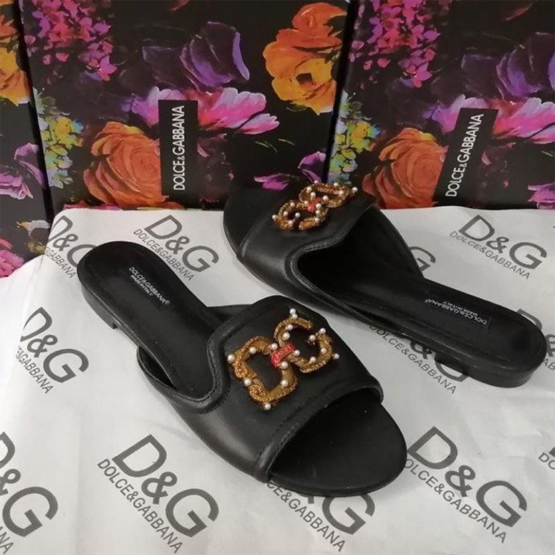 D&G Flat Fancy Slippers