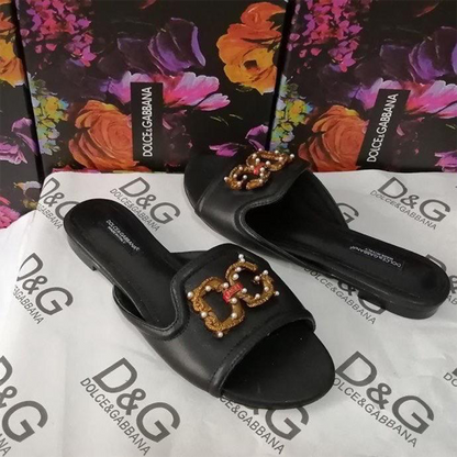 D&G Flat Fancy Slippers