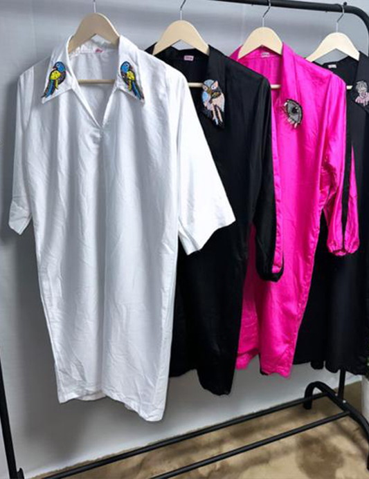 Mystical Patch Shirt Cum Dress